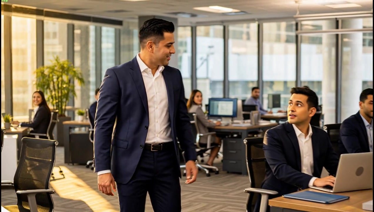 Equipo de trabajo capturando información en laptops dentro de una oficina corporativa